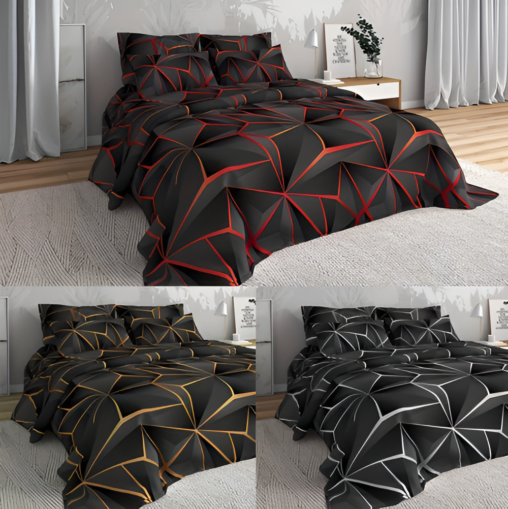 BowLift | CLOUDLUX - Fluffy 3D-printed check bedding set