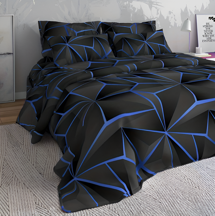 BowLift | CLOUDLUX - Fluffy 3D-printed check bedding set