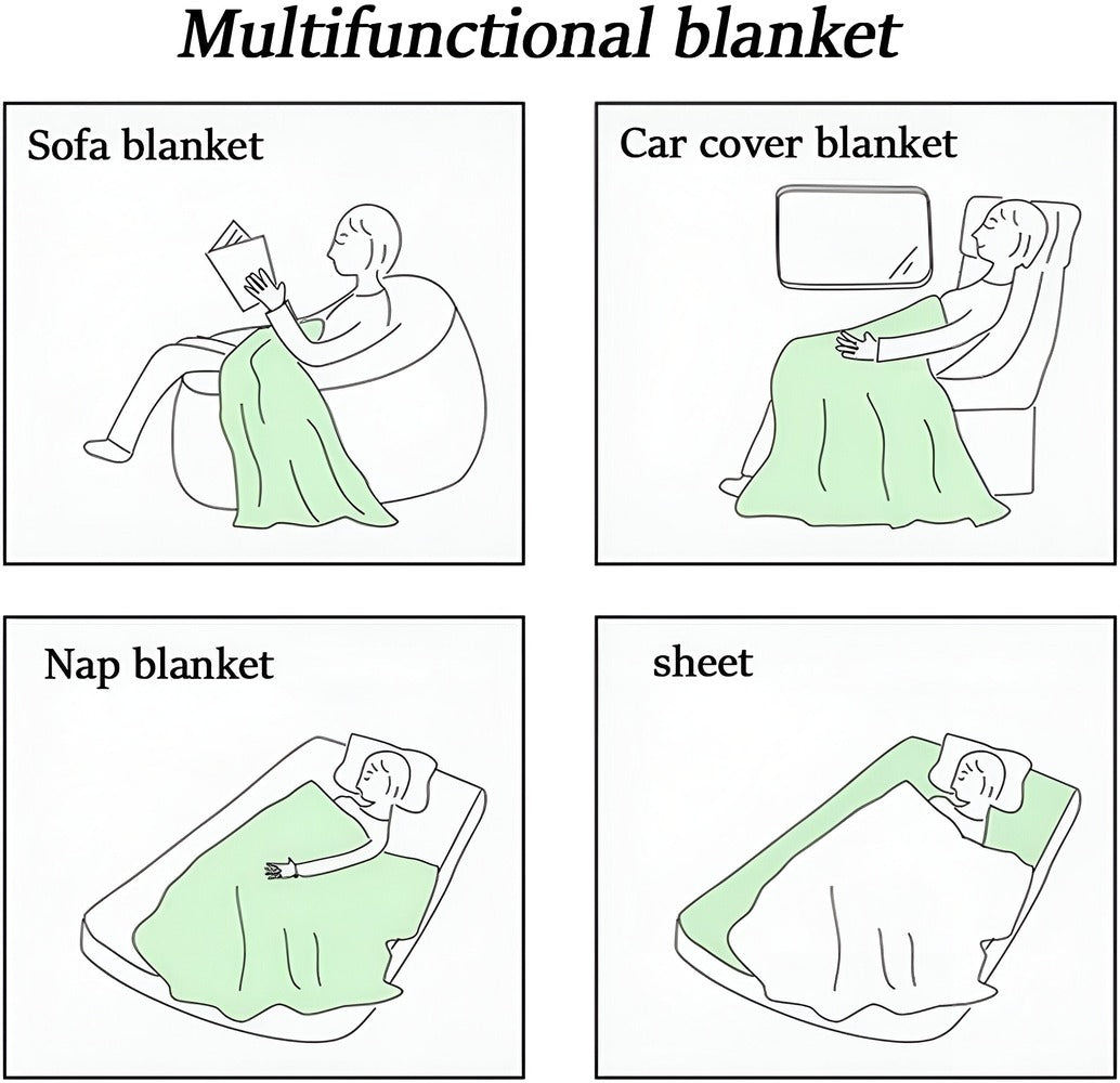 BowLift | Fluffy Faux Fur Travel Blanket – Soft and Washable Fleece Blanket