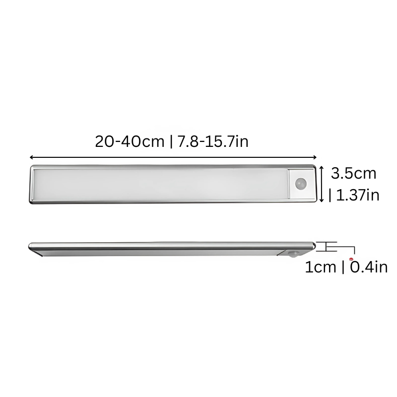 BowLift | Magnetic Motion Sensor Light | Modern Silver Design, USB Rechargeable & Easy to Install for Home Safety and Ambiance