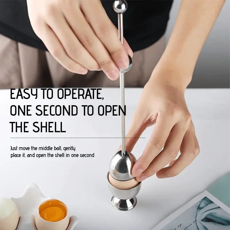 BowLift | Luxurious Egg Opener made of Stainless Steel – Perfect for Breakfast Eggs & Soft Boiled Eggs