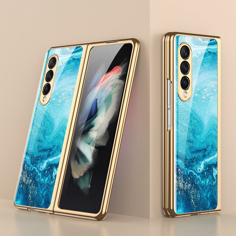 BowLift | Luxurious Coating Tempered Glass Case for Samsung Galaxy Z Fold 3 5G