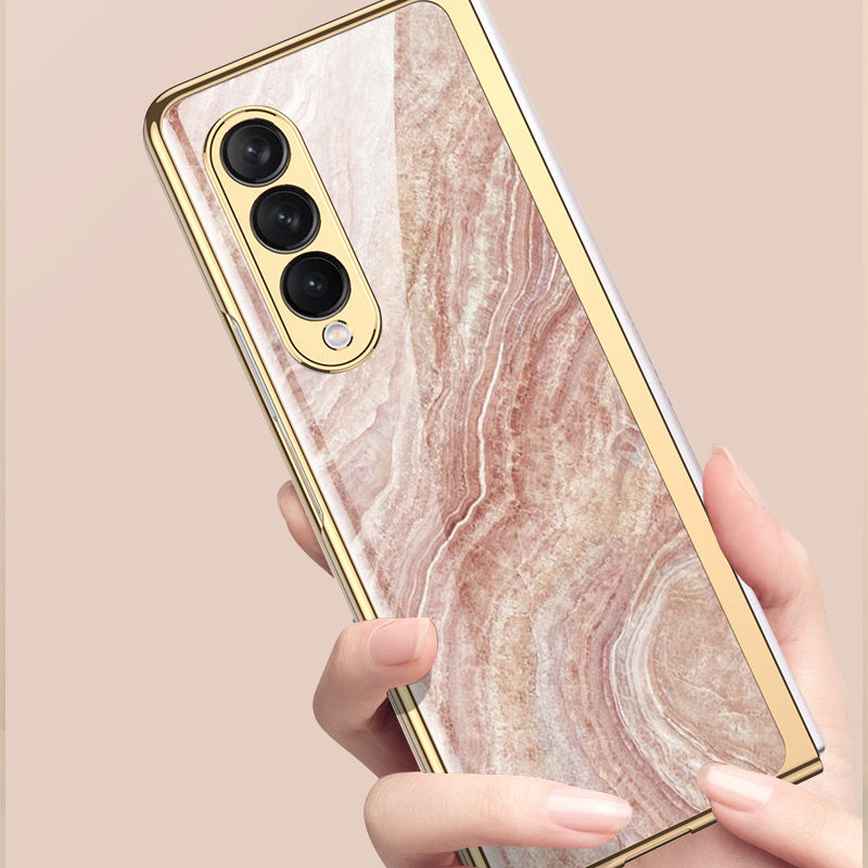 BowLift | Luxurious Coating Tempered Glass Case for Samsung Galaxy Z Fold 3 5G