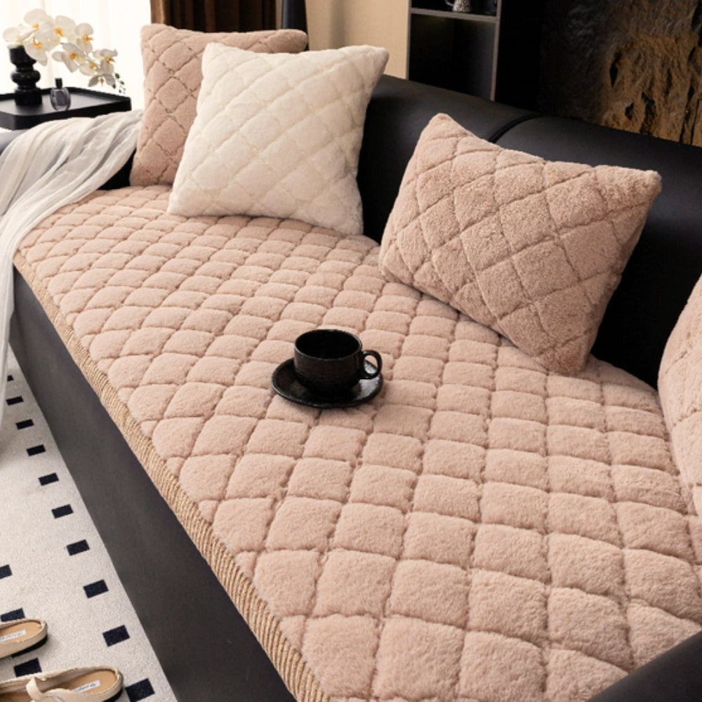 BowLift | Luxury Plush Diamond Stitched Sofa Cover