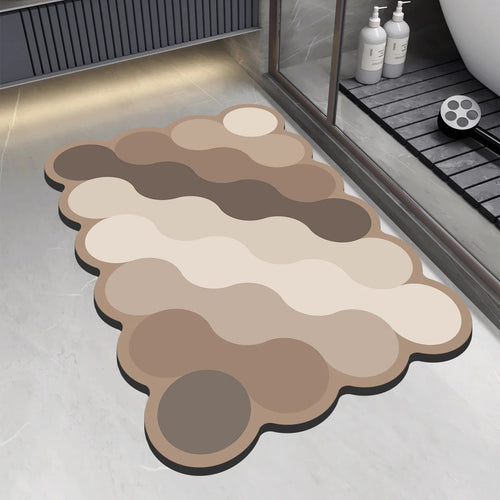 BowLift | Luxury Diatomite Bathroom Mat – Quick-Dry Non-Slip Shower Mat in Beige