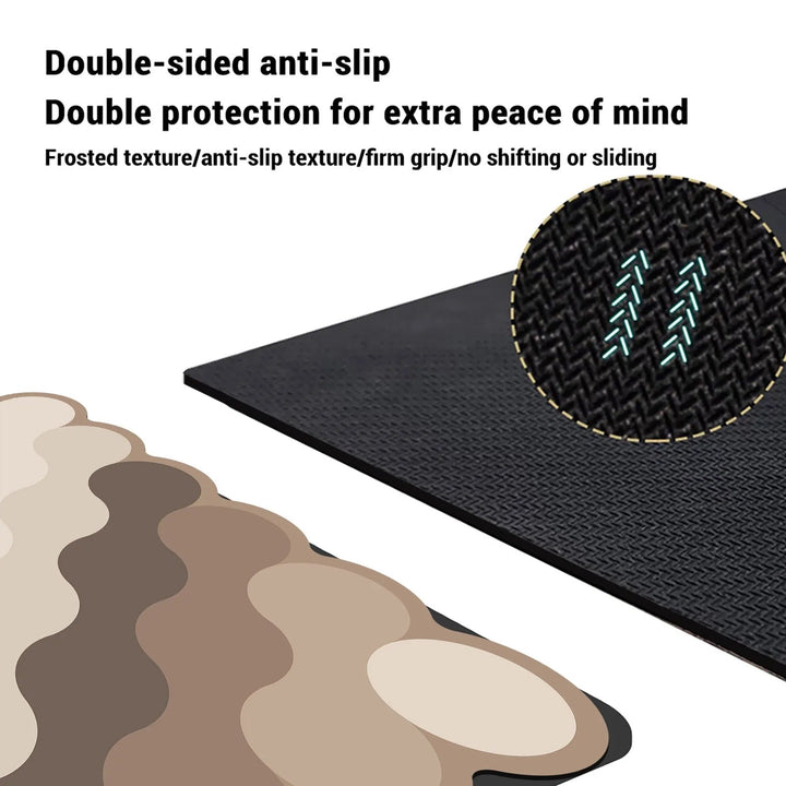 BowLift | Luxury Diatomite Bathroom Mat – Quick-Dry Non-Slip Shower Mat in Beige
