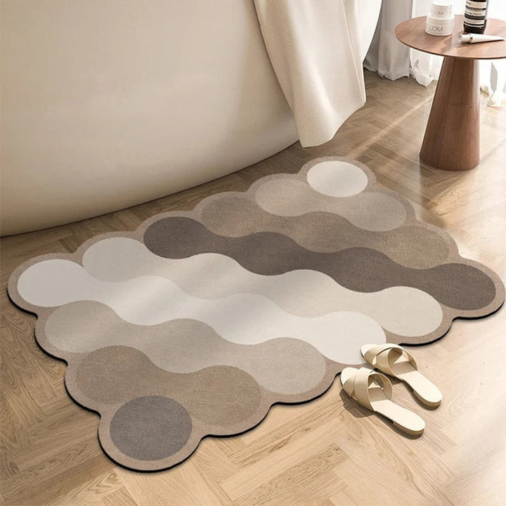 BowLift | Luxury Diatomite Bathroom Mat – Quick-Dry Non-Slip Shower Mat in Beige