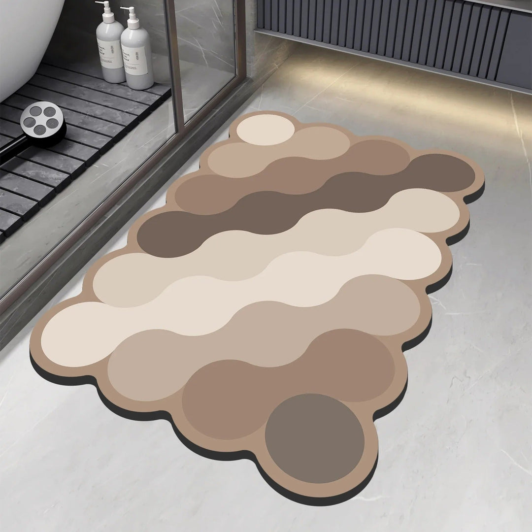 BowLift | Luxury Diatomite Bathroom Mat – Quick-Dry Non-Slip Shower Mat in Beige