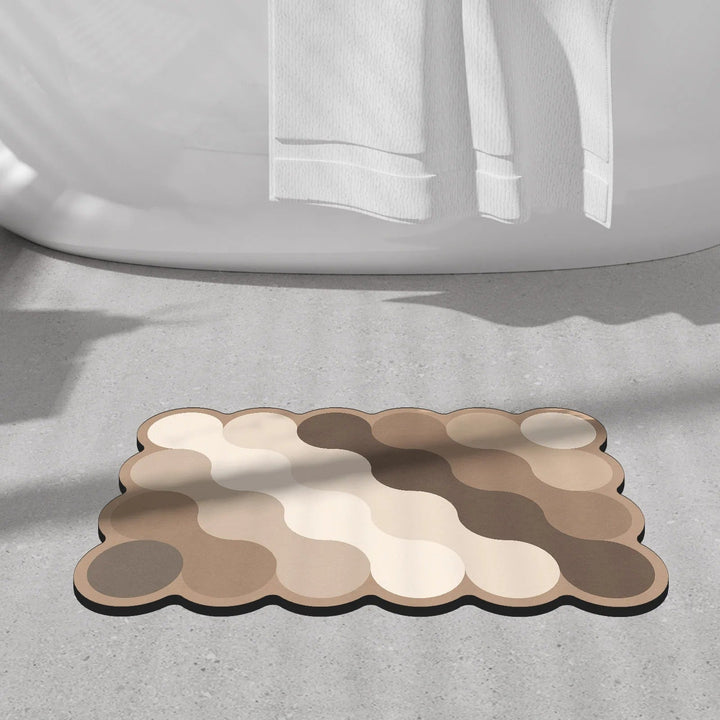BowLift | Luxury Diatomite Bathroom Mat – Quick-Dry Non-Slip Shower Mat in Beige