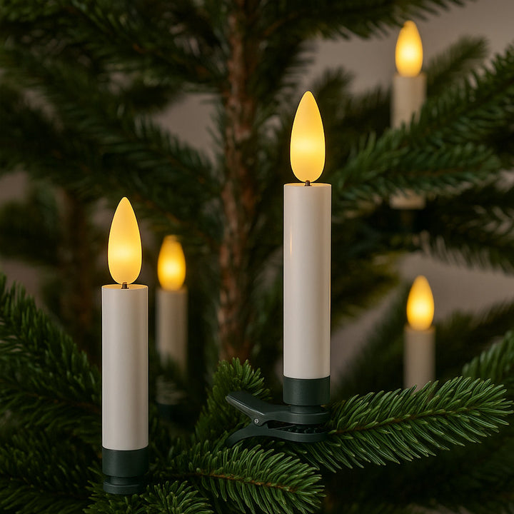 Wireless LED Christmas Tree Candles with Remote Control – 10, 20 or 30 Pieces. | Bowlift