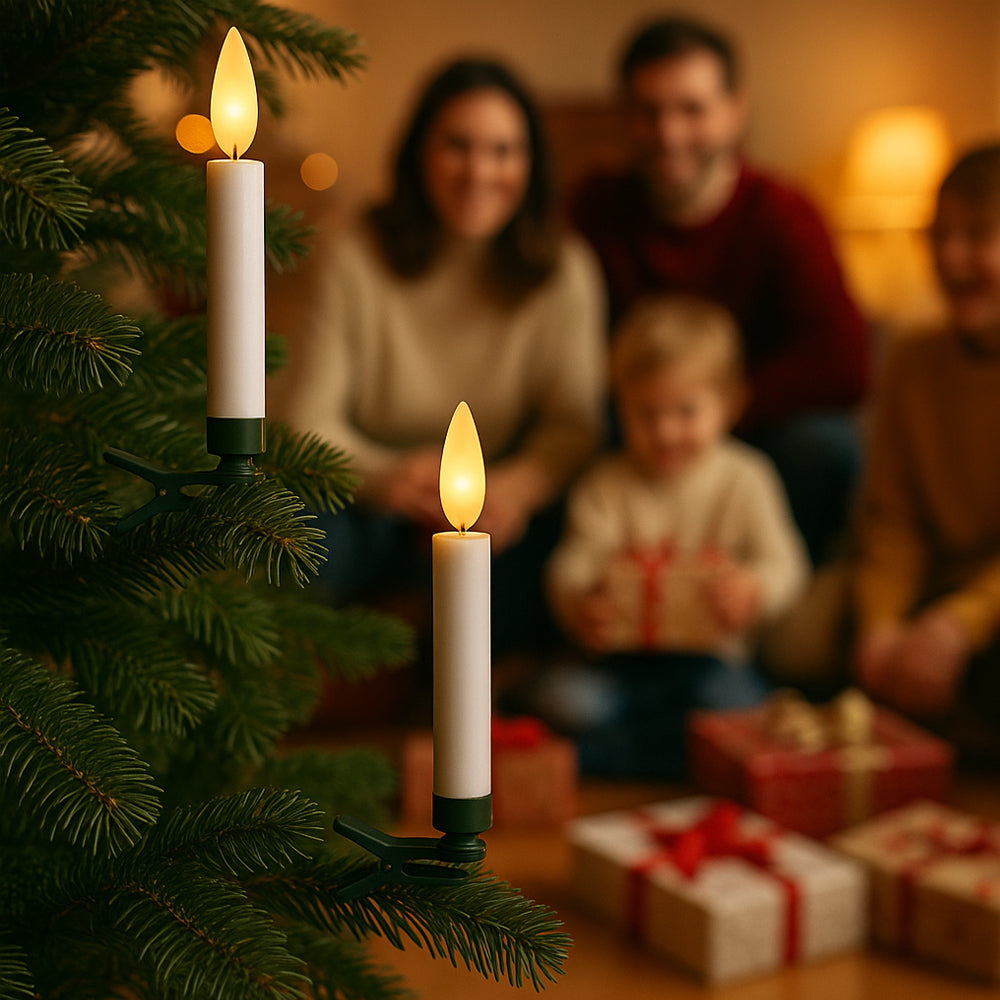 Wireless LED Christmas Tree Candles with Remote Control – 10, 20 or 30 Pieces. | Bowlift