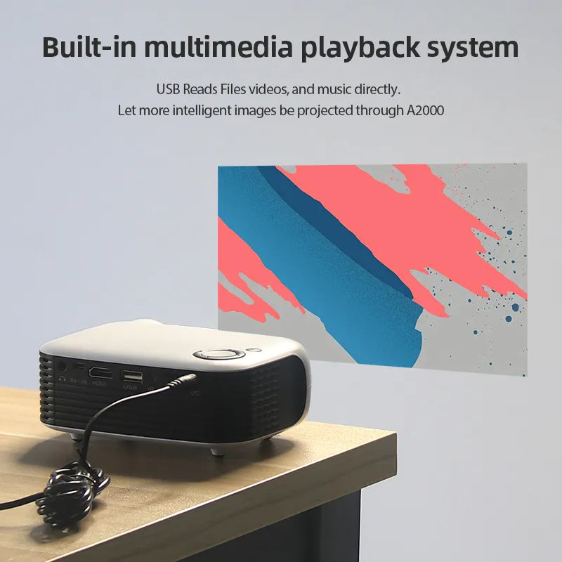 Portable Mini Projector for Movies Bowlift
