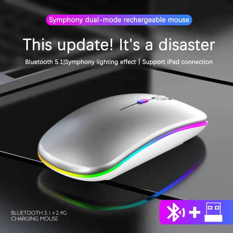LuxeClick Mouse – Wireless Rechargeable Bluetooth Mouse Bowlift