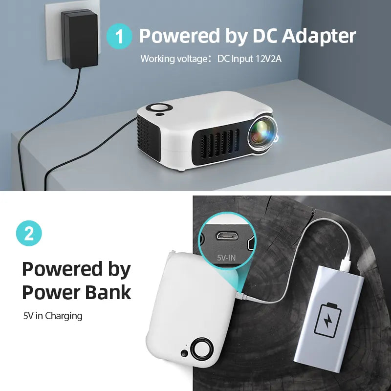 Portable Mini Projector for Movies Bowlift