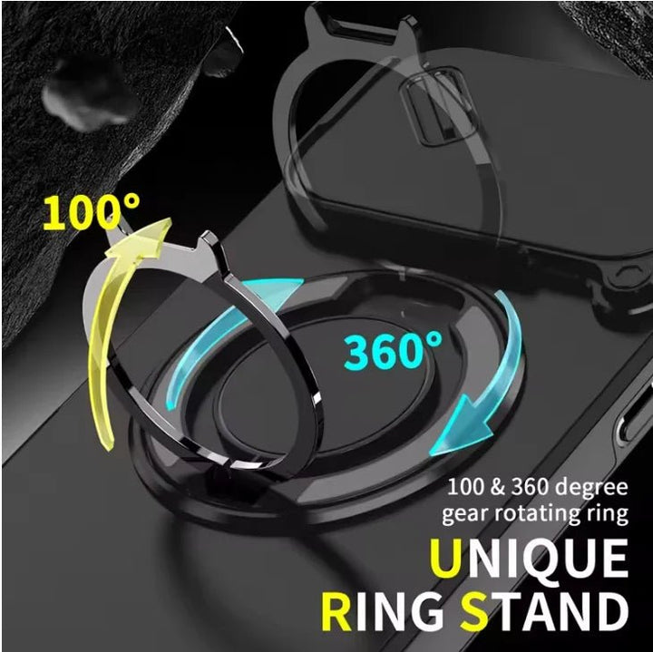 BowLift | Durable shockproof case with magnetic ring holder for iPhone 17
