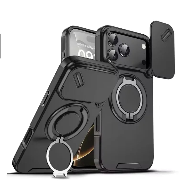 BowLift | Durable shockproof case with magnetic ring holder for iPhone 17