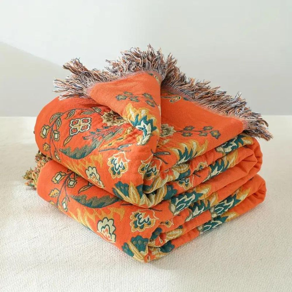 BowLift | Reversible blanket in Marigold design for cozy warmth