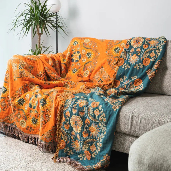 BowLift | Reversible blanket in Marigold design for cozy warmth