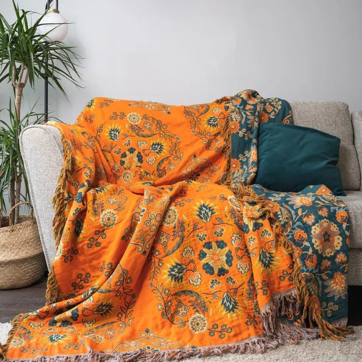 BowLift | Reversible blanket in Marigold design for cozy warmth