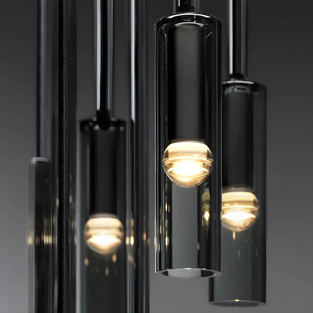Pendant light made of smoked glass – Elegant design with sparkling light effects | Perfect for living room | Bowlift