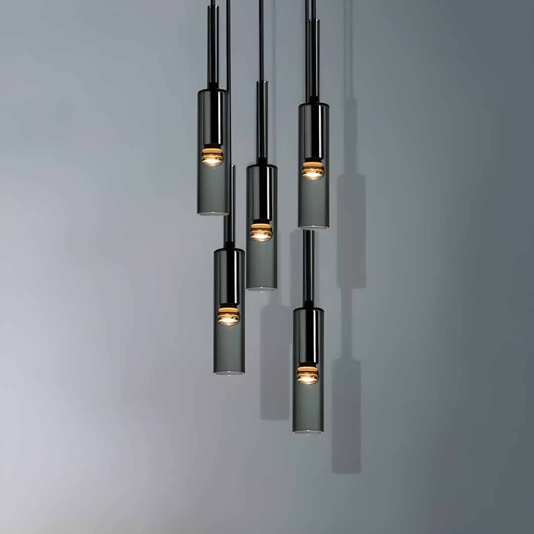 Pendant light made of smoked glass – Elegant design with sparkling light effects | Perfect for living room | Bowlift