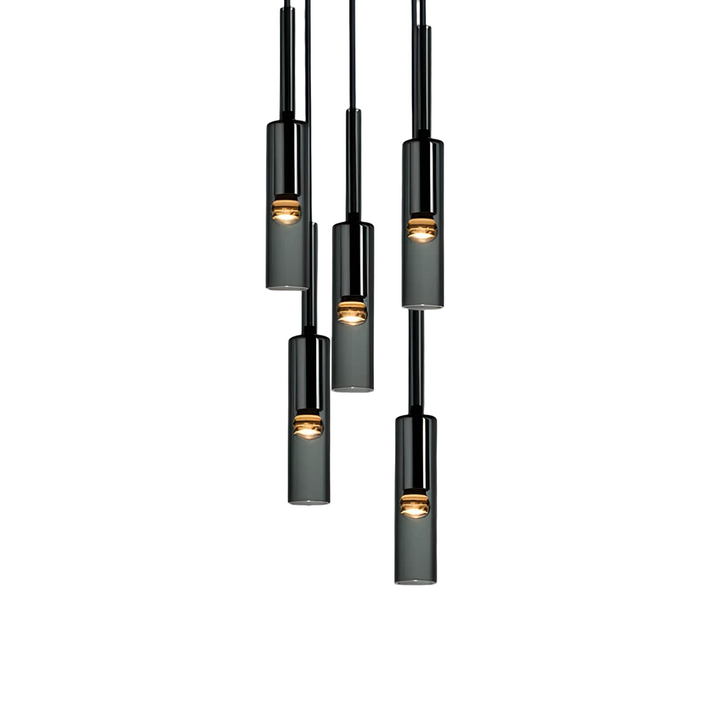 Pendant light made of smoked glass – Elegant design with sparkling light effects | Perfect for living room | Bowlift