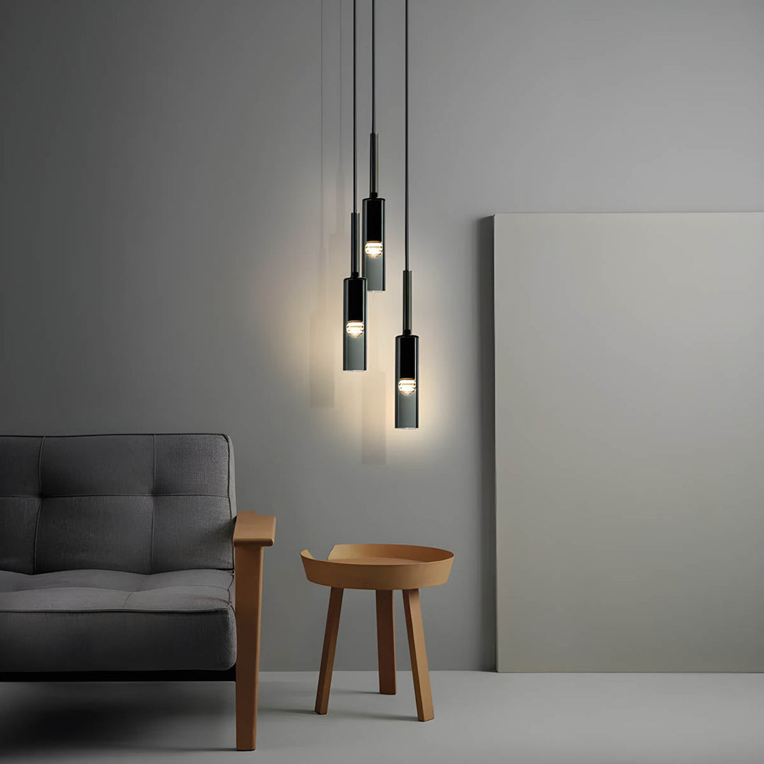 Pendant light made of smoked glass – Elegant design with sparkling light effects | Perfect for living room | Bowlift