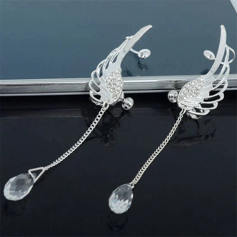 Enchanting Long Angel Wing Ear Cuffs | Unique and Elegant Earrings Bowlift