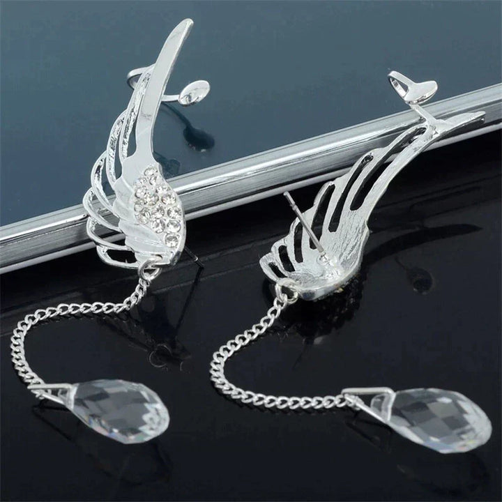 Enchanting Long Angel Wing Ear Cuffs | Unique and Elegant Earrings Bowlift