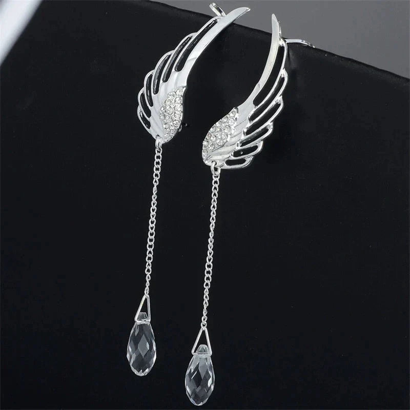Enchanting Long Angel Wing Ear Cuffs | Unique and Elegant Earrings Bowlift