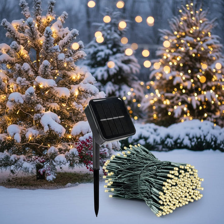 BowLift | Solar LED Garland with 300 Lights, 8 Modes, IP65 Weatherproof