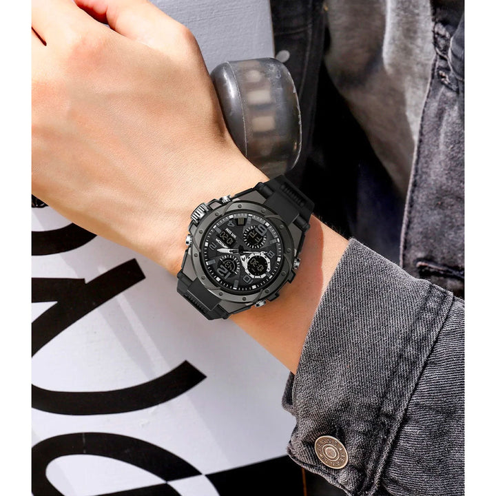 BowLift | TitanGuard Military Men's Watch – Rugged Multifunctional Analog & Digital Timepiece