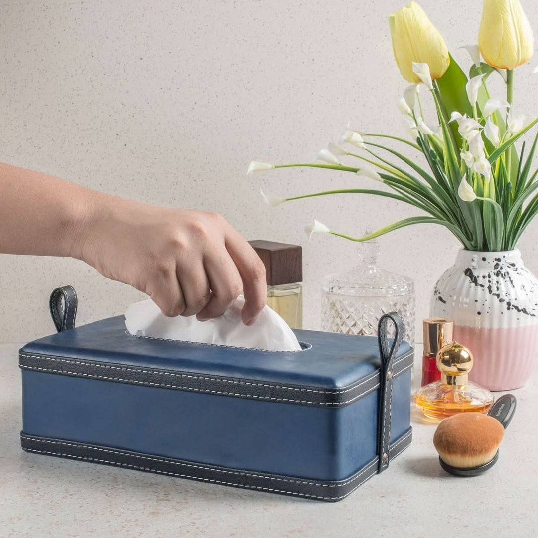 BowLift | Maison Verel Leather Box | Handmade Tissue Holder | Luxurious Design Made of Faux Leather | For Home, Office & Car