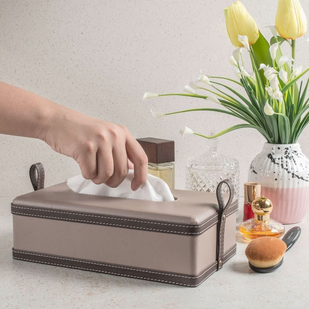 BowLift | Maison Verel Leather Box | Handmade Tissue Holder | Luxurious Design Made of Faux Leather | For Home, Office & Car