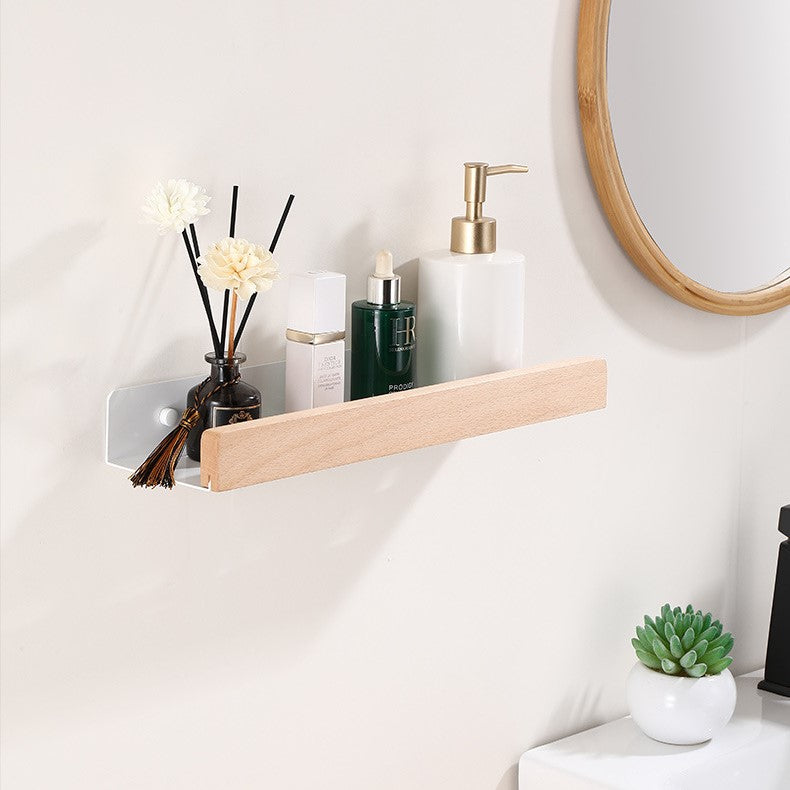 BowLift | Woodify Wall Shelf - Stylish Shower Rack Without Drilling