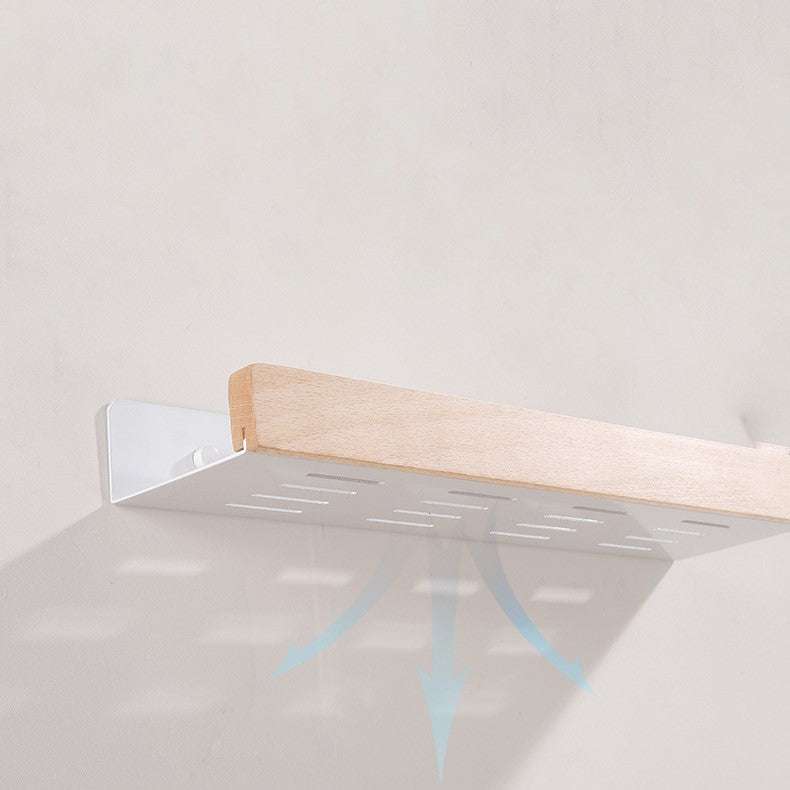 BowLift | Woodify Wall Shelf - Stylish Shower Rack Without Drilling