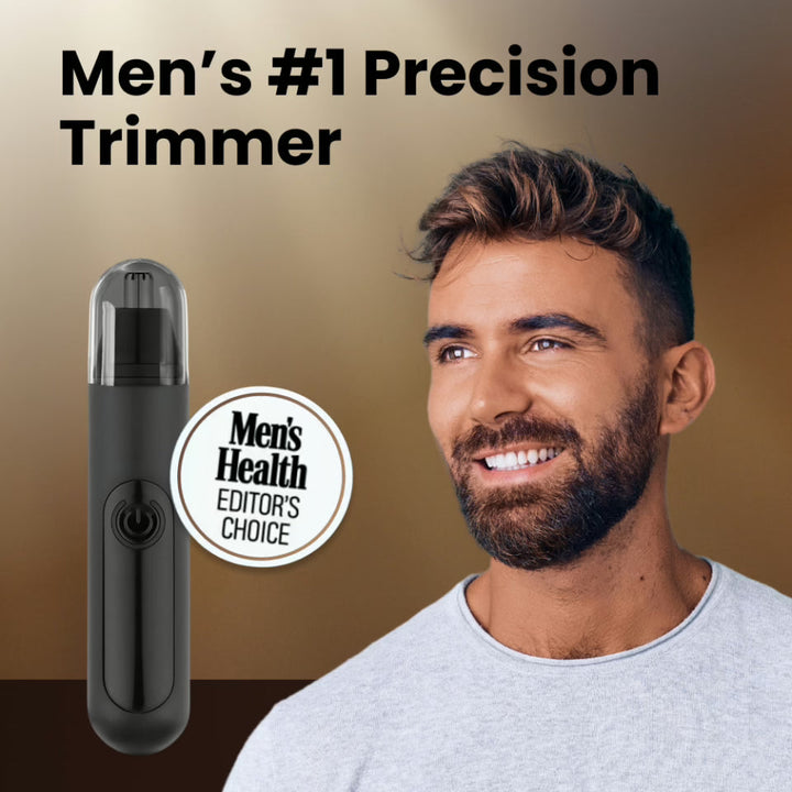 BowLift | Onyx Edge - Best Nose Hair Cutters for Men | USB-C Rechargeable, Painless & Quiet with a Waterproof Head for Travel & Daily Grooming