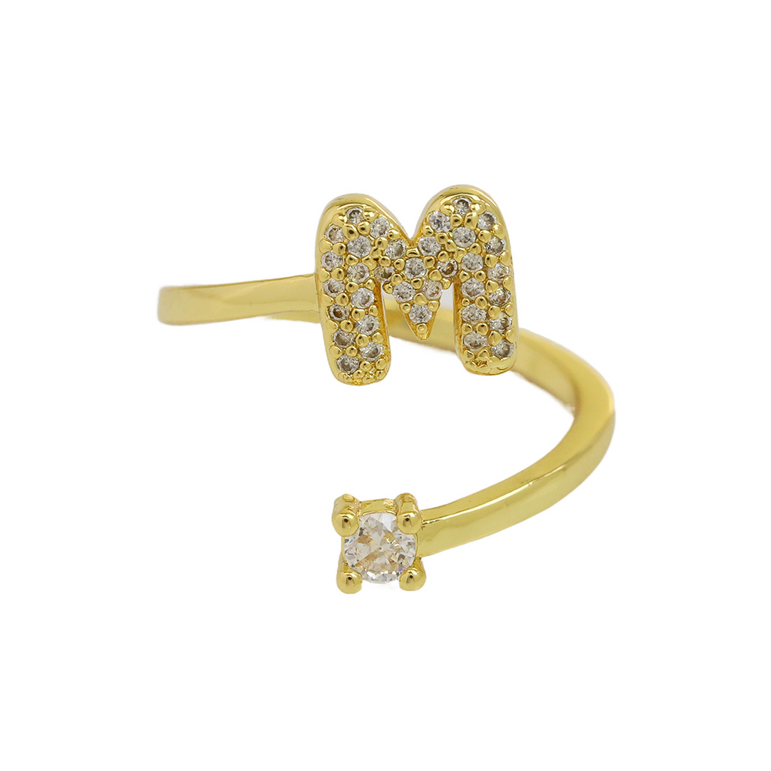 BowLift | Dainty Bubble Diamond Wrap Initial Ring