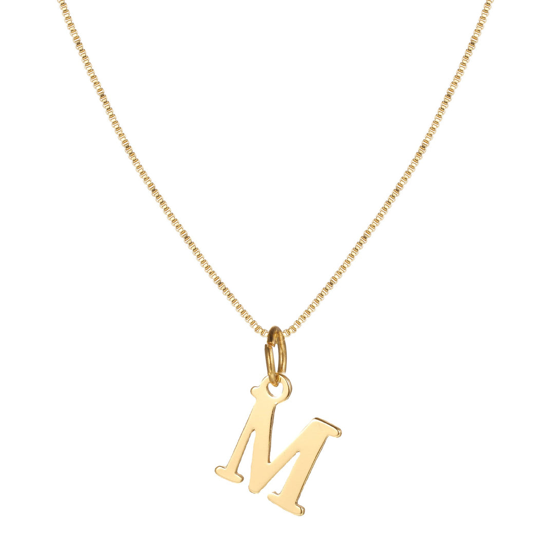 BowLift | 14k Minimal Serif Initial Necklace