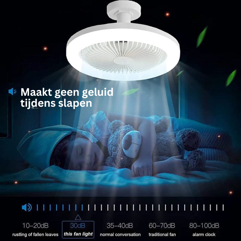 Energy-efficient Ceiling Fan with LED Light & Remote Control | SuitaBowlifte for Any Lamp Socket | Bowlift