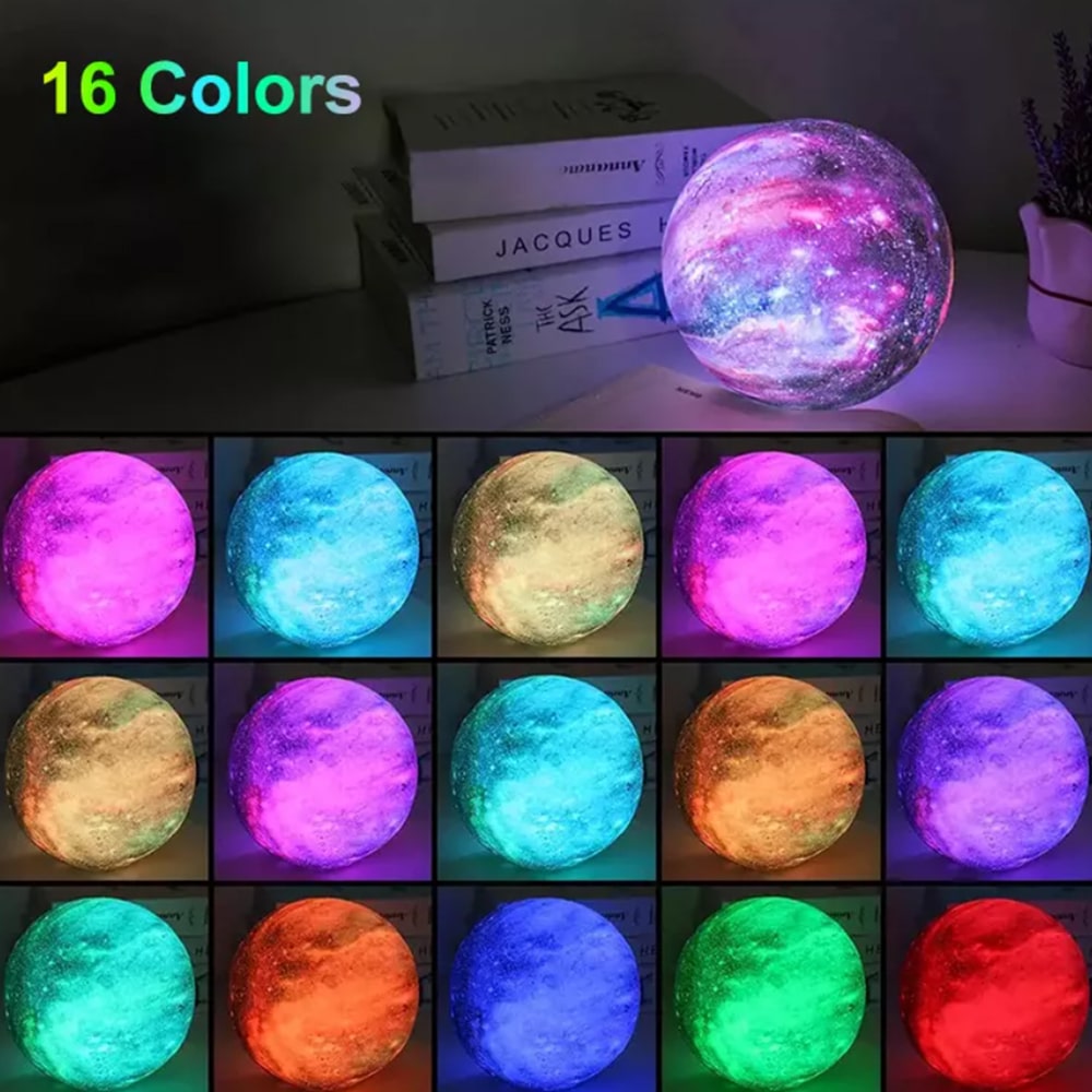 Moon lamp -16 colors - LED - with touch function and remote control | Bowlift