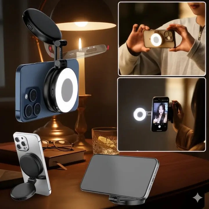 BowLift | LumiClip Portable Selfie Ring Light with Clamp – Magnetic and Rechargeable