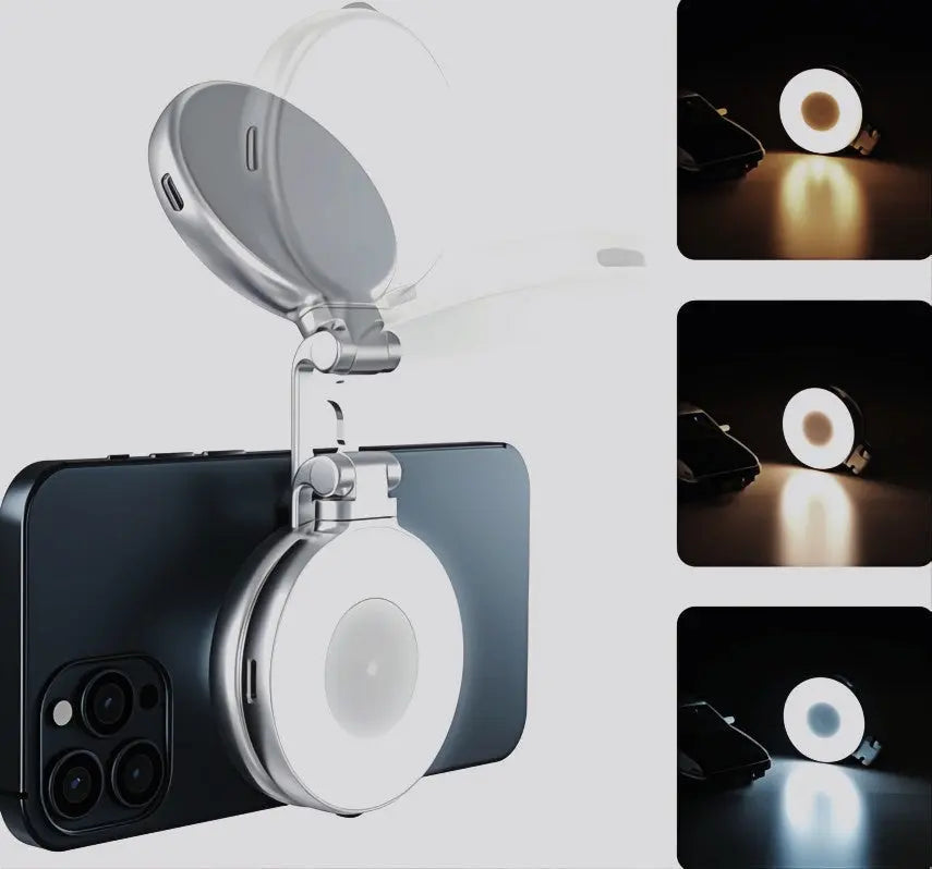 BowLift | LumiClip Portable Selfie Ring Light with Clamp – Magnetic and Rechargeable
