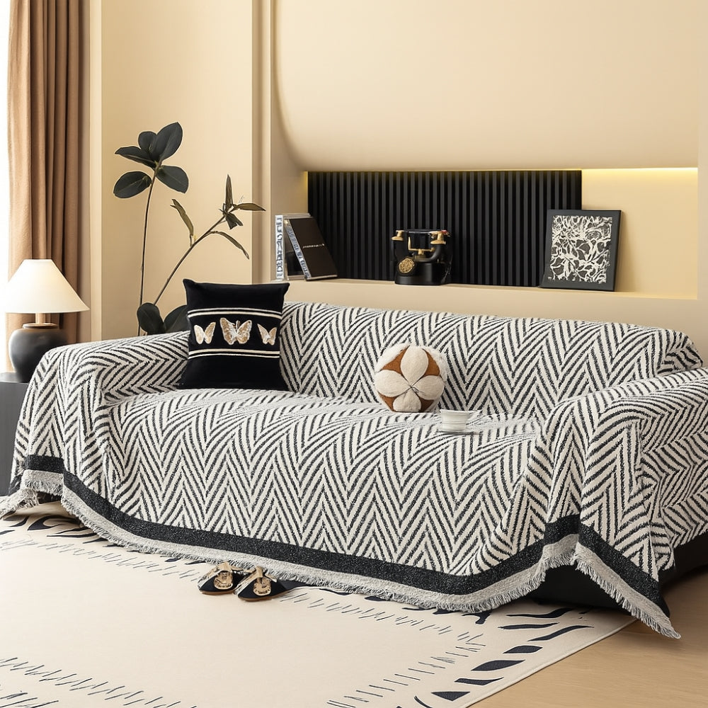 BowLift | Marella Soft Chevron Sofa Cover