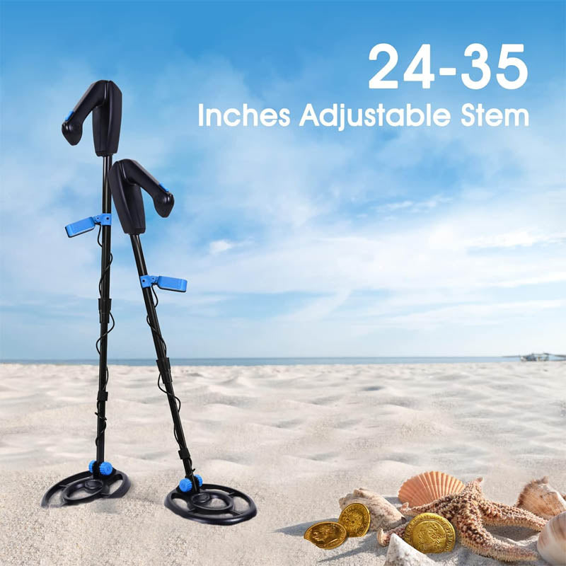 BowLift | Metal Detectors Waterproof Kids Metal Detector 7.4 Inch Search Coil 24''-35'' Adjustable Stem Buzzer Vibration Sound