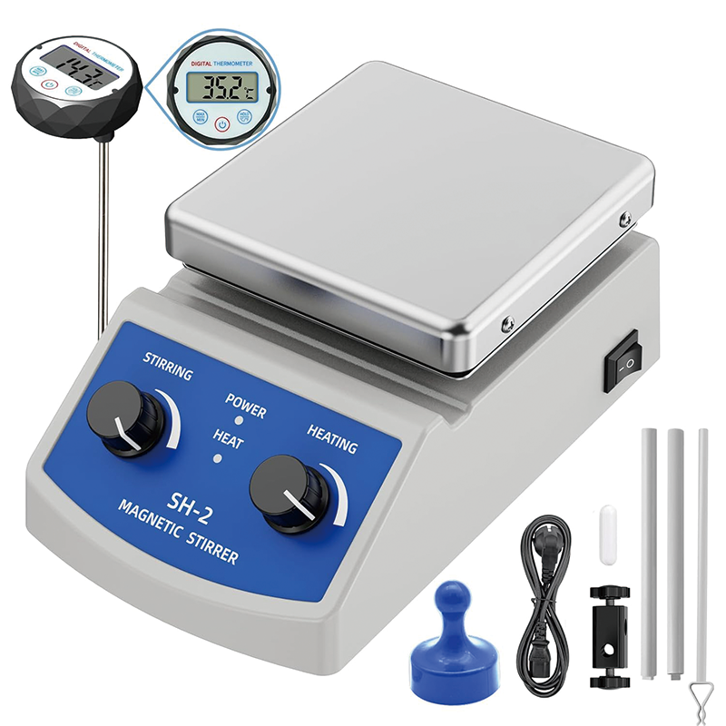 BowLift | Magnetic Stirrer, Magnetic Stir Plate w/Stir Bar Retriever, 100~2000RPM Max.520℉ Hot Plate Stirrer w/Stir Bar n Support Stand