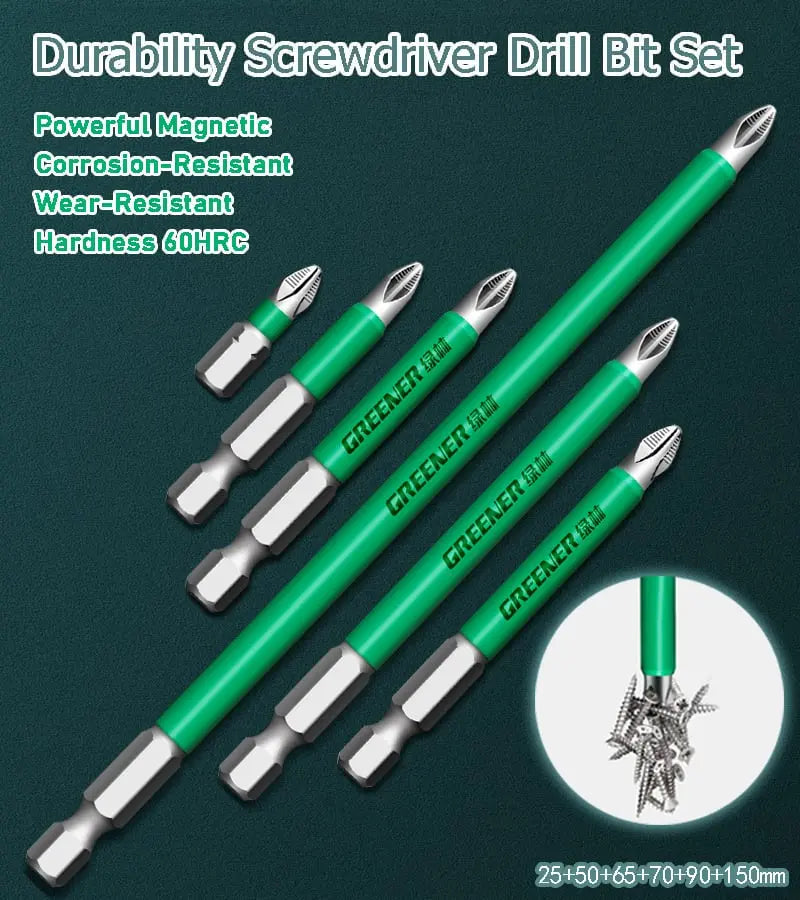BowLift | Magnetic Screwdriver Drill Bit Set (6 Pieces)