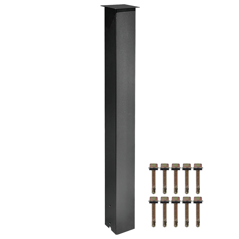 BowLift | Metal Mailbox Post,43 inch Heavy Duty Steel Black Powder-Coated Surface Support Bracket,for Outdoor Street Concrete Roadside Sidewalk