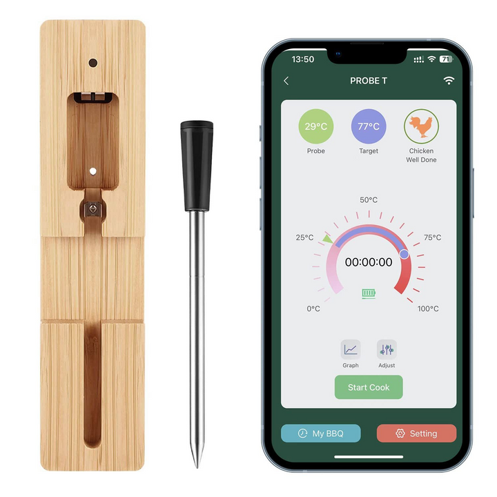 BowLift | MeatIQ Digital Meat Thermometer with Wireless Probe – Perfect for Precise Cooking Temperatures Every Time