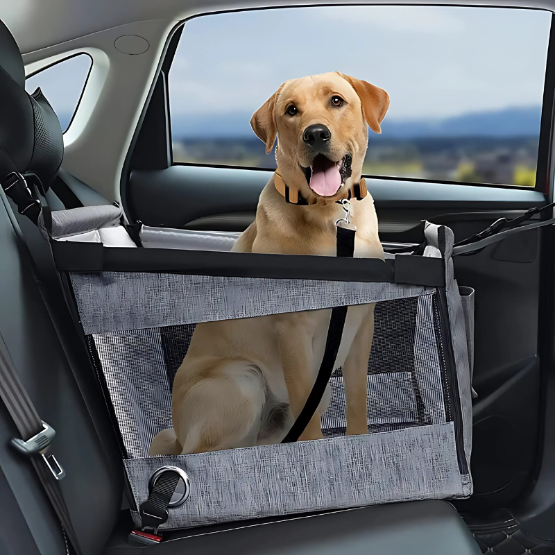 BowLift | Portable Cats & Dog Seat for Car | Waterproof, Spacious & Secure for Stress-Free Car Rides | Dog Car Booster Seat for Summer Holidays